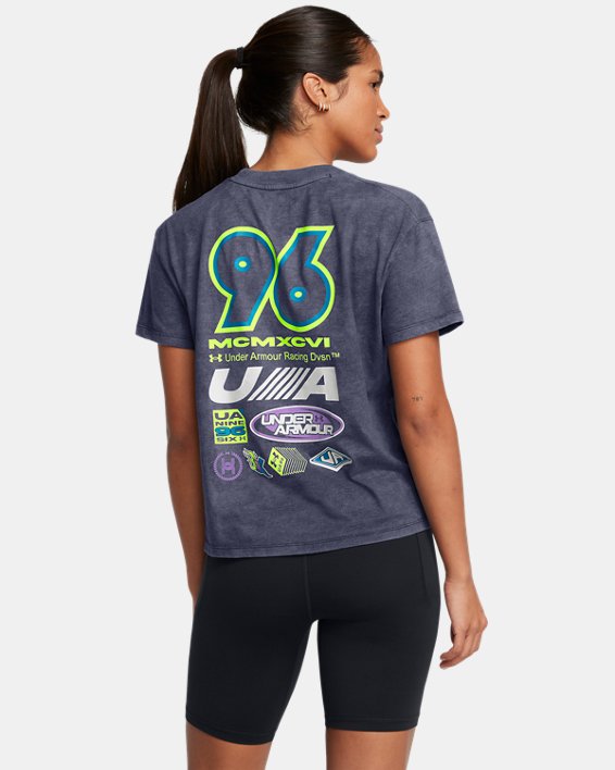 Women's UA Launch Short Sleeve in Blue image number 1